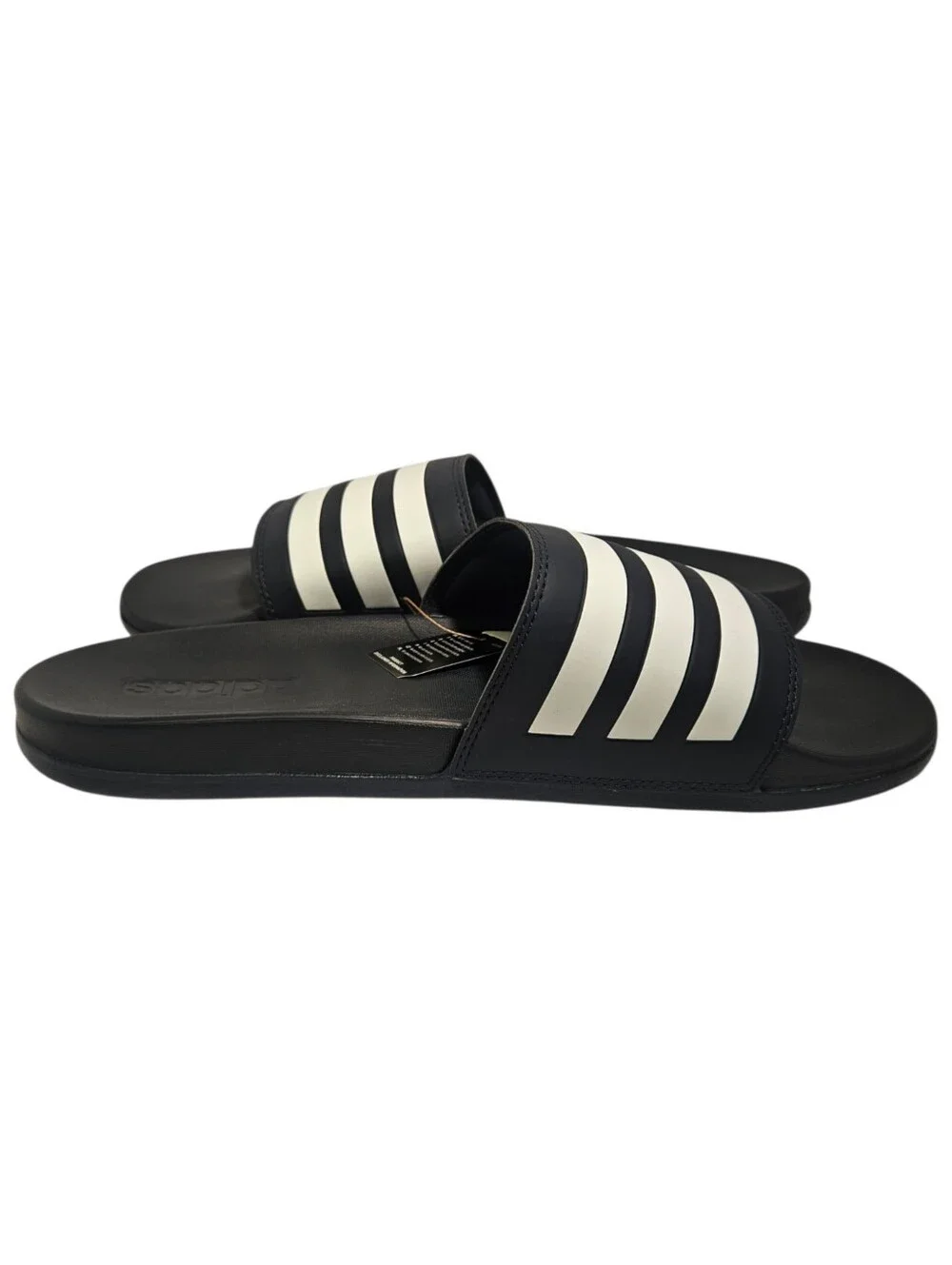 Adidas Adilette Comfort Slides Legend Ink Cloud White Men’s 12 NWT-No Box